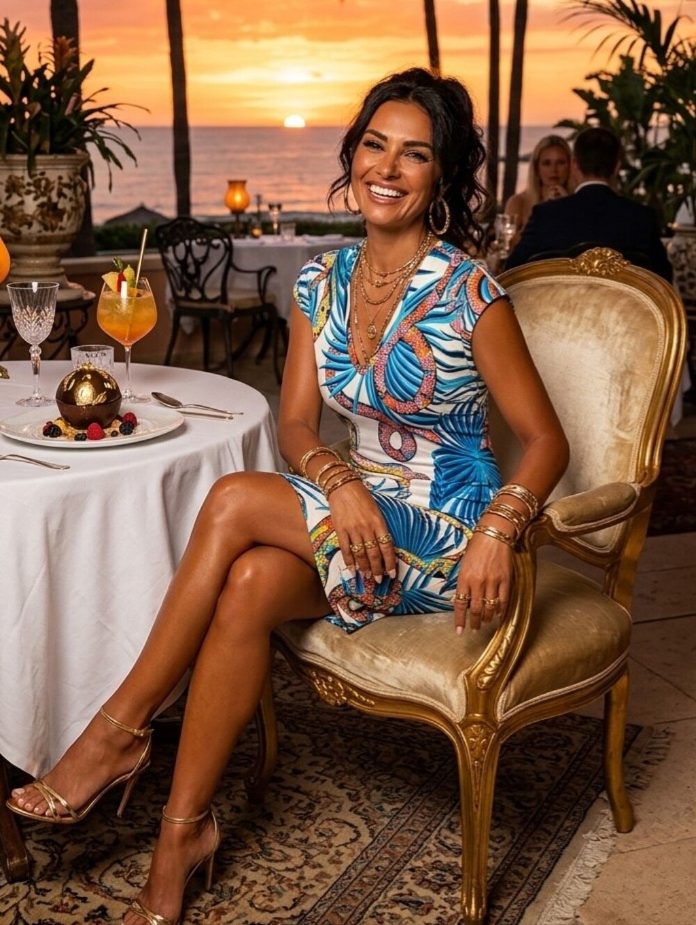 Just Cavalli Exotic Snake & Palm Dress Size: IT 50 Fits US 12-14 XL - Picture 2 of 16